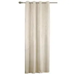 Produktbild: WOLTU Thermovorhang Kälteschutz wärmeisolierende Vorhänge Blickdicht mit Ösen, 250g/m² Schwere Verdunklungsvorhänge Damast Optik Gardinen Wohnzimmer Schlafzimmer, 135x225 cm Creme (1 Stück)