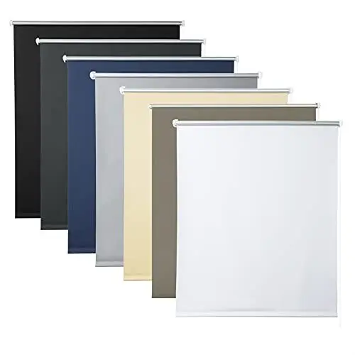 Produktbild: WOLTU Verdunkelungsrollo ohne Bohren, Thermo Verdunkelungsrollo mit Kette, Sichtschutz, für Türen und Fenster, 70 x 160 cm, Weiß
