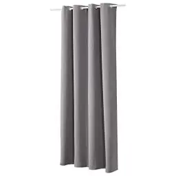 Produktbild: WOLTU Verdunklungsvorhänge Gardinen mit Ösen Thermo Vorhang Blickdicht gegen Kälte und Hitze Ösenschal, 250g/m² Dicke Vorhänge Blackout Curtains Wohnzimmer Schlafzimmer, 135x225cm Dunkelgrau (1 Stück)
