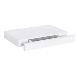 Produktbild: WOLTU Wandregal mit Schublade, Schweberegal Weiß, Regalbrett aus MDF, Wandboard für Wohnzimmer Schlafzimmer Flur, 40 x 5 x 25 cm, RG9344ws
