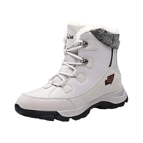 Produktbild: Women Winter Boots Winter Boots Walking Boots Suede Boots Anti-Slip Ankle Boots Waterproof Faux Fur Lined Ankle Boots High Traction Outsole Snowproof Winter Shoes