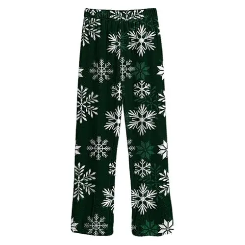 Produktbild: Womens Autumn Winter Casual Cute Elastic Waist Home Workout Trousers Pants Weite Hose Damen (Green, L)