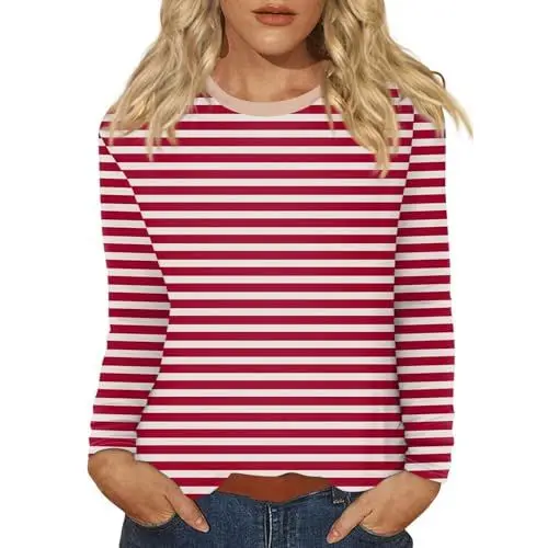 Produktbild: Womens T Shirts Long Sleeve Langarmshirts für Damen Damen-T-Shirts Langärmlige Rundhalsshirts Basic-T-Shirt Bequeme Hoodie Damen Pullover Mit Kapuze Casual Sweatshirt Jogging Training Hoodie