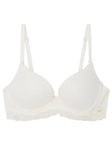 Produktbild: Women'secret Damen Gorgeous Cotton Bra Push-Up-BH, Off White, 90B