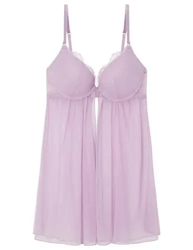 Produktbild: Women'secret Damen Gorgeous Lilac lace Babydoll Push-Up-BH, Mauve, 90B