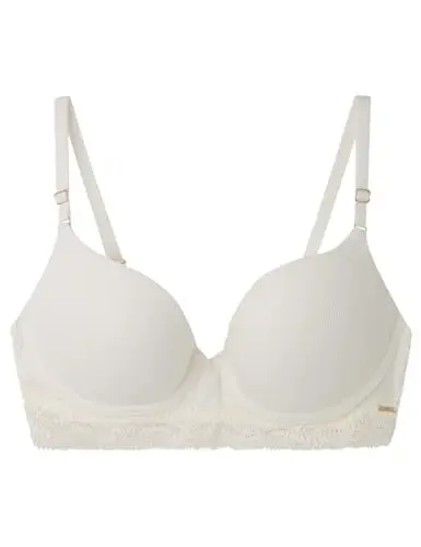 Produktbild: Women'secret Damen Gorgeous Push Up Baumwolle Elfenbein BH, 80B