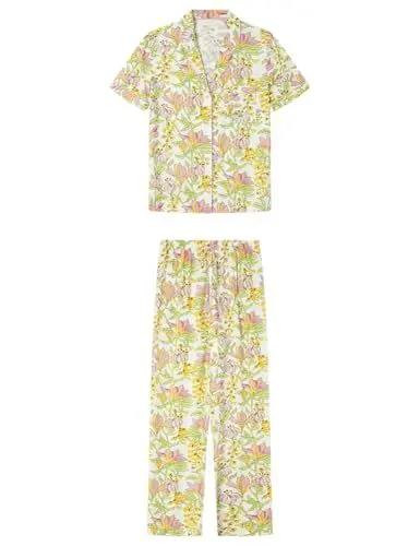 Produktbild: Women'secret Damen Long Pyjama Mix and Match Recipe Pyjamas, weiß, XL