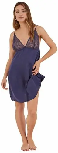 Produktbild: Women'secret Damen Nachthemd, Blau (Azul Medio), Regulär