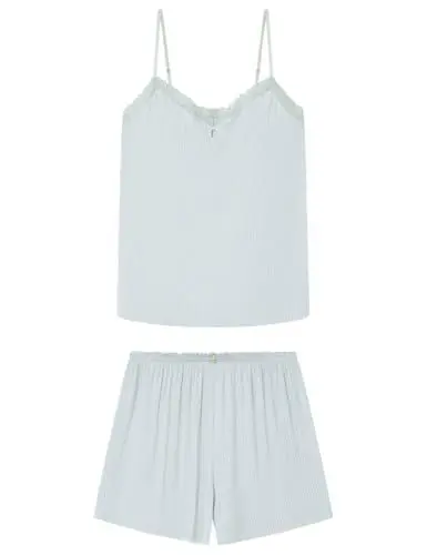 Produktbild: Women'secret Damen Short Pyjama Soft Touch Pyjamas, grün, XS