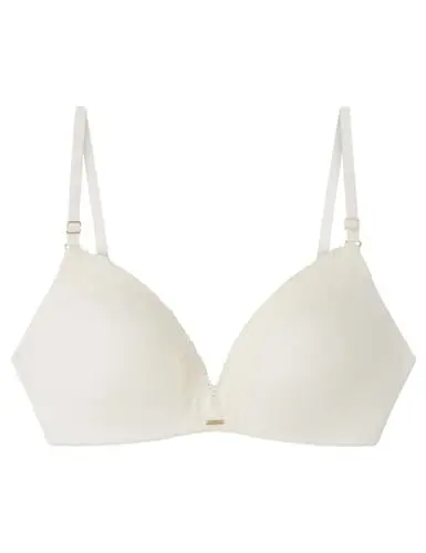 Produktbild: women'secret Damen Schöner, elfenbeinfarbener Triangel Baumwolle BH, elfenbeinweiß, 80B
