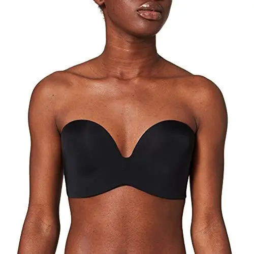 Produktbild: Wonderbra Damen Ultimate Strapless trägerloser BH nahtlos starker Halt Push-Up , Strapless-BHschwarz, 80C