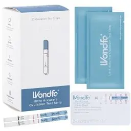 Produktbild: Wondfo Ovulationstest 20x LH 0-65mIU/ml Kontinuierliche Vorhersage der Ovulationstage Fruchtbarkeitsteststreifen Quantitative Ovulationstests für Frauen zu Hause Pinpoint 2 Peak Fruchtbarkeit Tage
