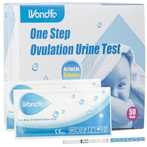 Produktbild: Wondfo 50 Ovulationstest Streifen 25 mIU/ml Fruchtbarkeitstest für Frauen Eisprung LH-Prädiktoren für Zuhause
