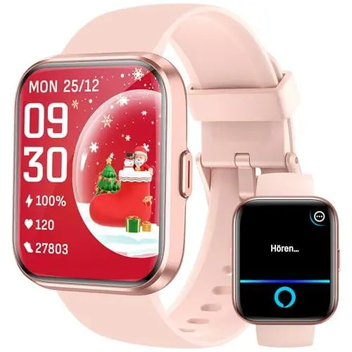 Produktbild: Woneligo Smartwatch Damen Herren mit Telefonfunktion, 1.8