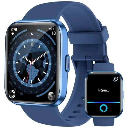 Produktbild: Woneligo Smartwatch Herren Damen mit Telefonfunktion, 1.8