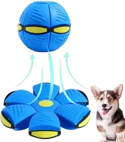 Produktbild: Wonjean Haustier Frisbee Ball - Fliegender Untertasse für Hunde - Spielzeug für Hundetraining, Werfen und Fangen