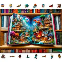 Produktbild: WOODEN.CITY Enchanted Tales 1000 Teile Puzzle, Holzpuzzles für Erwachsene, Hergestellt EU, Größe 51,9 x 37,5 cm, Magisches Puzzle, Geschenk, Hobby