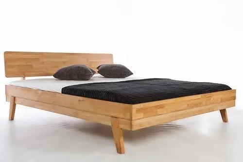 Produktbild: WOODLIVE DESIGN BY NATURE Massivholz-Bett Livia 200 x 200 cm aus Kernbuche, Einzelbett, Doppelbett