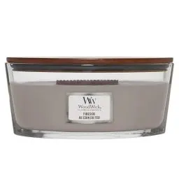 Produktbild: WoodWick Ellipsenförmige Duftkerze mit knisterndem Docht, Fireside, bis zu 50 Stunden Brenndauer, Large, Ellipse