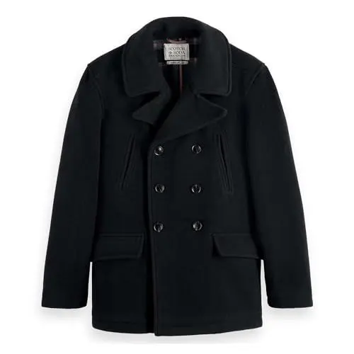 Produktbild: Scotch & Soda Herren Wool Blend Peacoat Caban, Night 0002, M EU