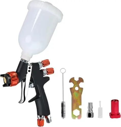 Produktbild: WOOLUCK® HVLP Luftspritzpistole mit 1,2 mm Düsen, Lackierpistolen für die Karosseriereparatur, Autolackierpistole für Ausbesserungsarbeiten, Grundierung, Decklack