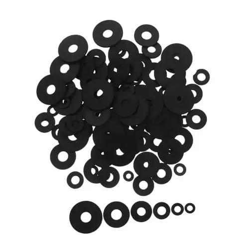 Produktbild: WOONEKY Gummitülle Unterlegscheibe Vibrationsdämpfung und Geräuschreduzierungspads flache Unterlegscheiben für die Stabilität von Geräten