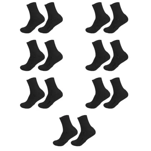 Produktbild: WOONEKY 14 Stk Socke Trocken Rissig Männer Feuchtigkeitsspendend Fußcreme Für Trockene, Rissige Füße Spa-pediküre-booties Black Reine Baumwolle