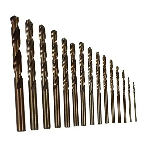Produktbild: WOONEKY 15-Teiliges Set Bohrer m35 Bohrer für gehärteten Stahl Betonbohrer Holzbearbeitungsbohrer Bohrer aus Taladros edelstahlbohrer rundbohrer HSS Bohrer Akku-Bohrmaschine Stecker