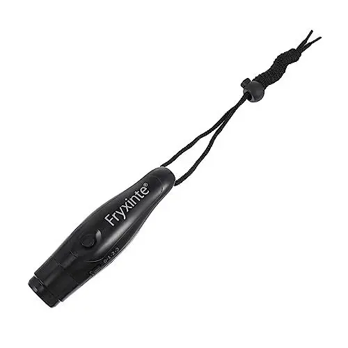 Produktbild: WOONEKY 1Stk Pfeife Tonhöhe hoher Dezibel Pfeifton elektronisch tragbar düdük Dog Whistles Bird Whistle Schiedsrichter pfeift Trainingsmaterial Abs Black