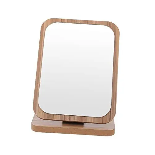Produktbild: WOONEKY 1Stk Schminkspiegel Vanity Mirror Makeup Mirror schmuckspiegel Stand Mirror schminktischspielgel Make-up-Tool Reisespiegel Kommode Tisch-Kosmetikspiegel Tischspiegel Alu-Spiegel