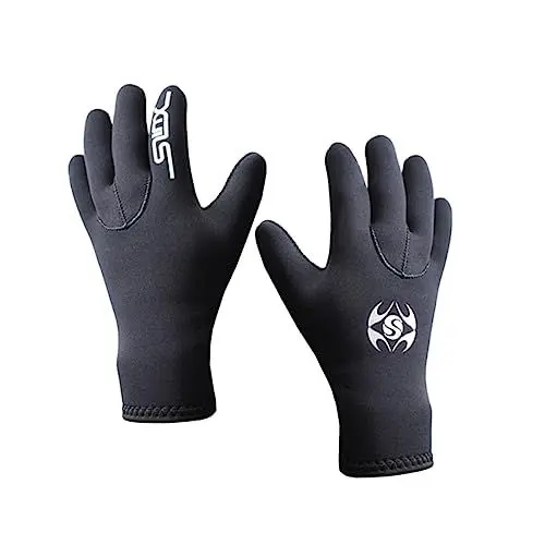 Produktbild: WOONEKY 1 Paar Kratzfeste Tauchhandschuhe Anti-schnorchel-Handschuhe Kajakhandschuhe Handschuhe Zum Speerfischen Schwimmhandschuhe Kratzfeste Taucherhandschuhe Kratzfeste Handschuhe Black