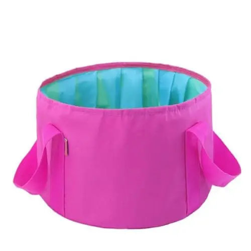 Produktbild: WOONEKY 1 STK Klappbecken Outdoor waschbecken außenwaschbecken zubehör Camping klappbarer Eimer Camping-zubehör Faltbare Eimer tragbare Eimer Wasserfass im Freien Wasserbehälter Rosy