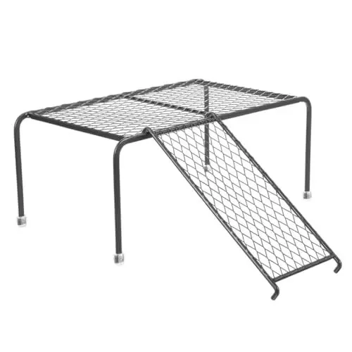 Produktbild: WOONEKY 1 Satz Futterständer Für Haustiere Plattform Für Futterhalter Für Hühnerstall Rutin-hühner-sprungspielzeug Eisengittergestell Geflügelstall Schmiedeeisen Aushöhlen Füttern