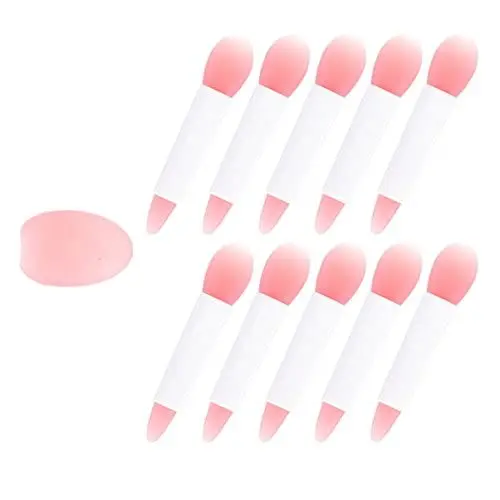 Produktbild: WOONEKY 11-teiliges Silikon-lippenstift- -pinsel-set Lippenmasken- -werkzeuge Kosmetik Lippenstift-applikatoren Zubehör Kompakt Tragbar Für Frauen Und Mädchen