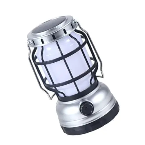 Produktbild: WOONEKY 1 Satz USB Campinglampe mit Solar und USB Ladefunktion Multifunktionale LED Laterne für Outdoor Aktivitäten Notfälle und Wohnräume Geeignet für Zelt und Garten Praktische