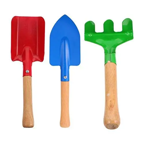 Produktbild: WOONEKY 1 Set Gartenschaufel Und Rechen Garten Und Sandkastenspielzeug Für Ideal Für Strand Und Gartenaktivitäten Robustes Material Bunten Farben Fördert Kreatives