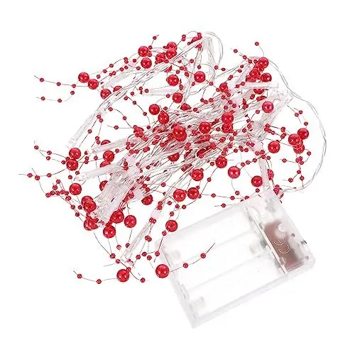 Produktbild: WOONEKY LED Perlenschnurlichter Mit 20 LEDs Dekorative Lichterkette Für Weihnachten Hochzeiten Und Feste Batteriebetriebene Fairy Lights Für Innen Und Außendekoration