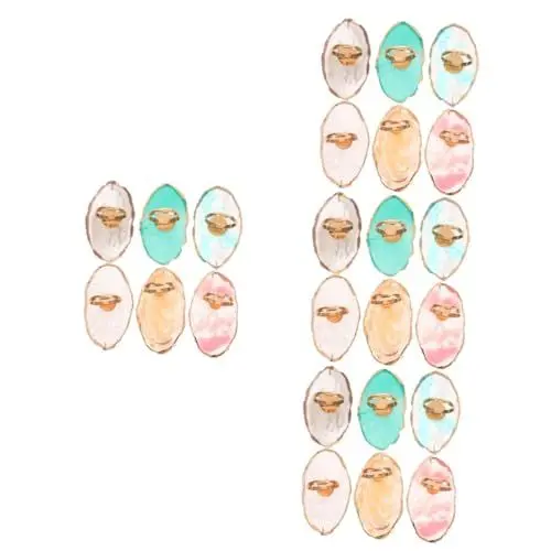 Produktbild: WOONEKY 24 STK Ring-Palette Nagelkunstwerkzeuge Ringfarben-Mischplatte Nagellack-Paletten-Ring Nail-Art-Ring Ringschale nagellack Palette nagelpflegeprodukte Nagel-Palette Farbplatte Harz