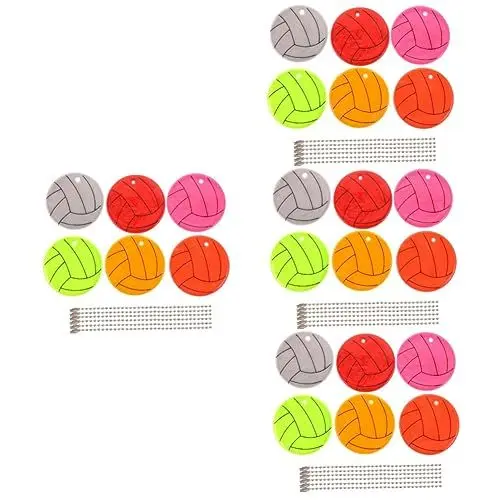 Produktbild: WOONEKY 24 STK Volleyball Reflektierender Anhänger Reflektierender Anhänger Für Kinder Fahrrad Reflektoren Reflektierende Sicherheitsausrüstung Für Kinder Tragbare Fahrradreflektoren PVC