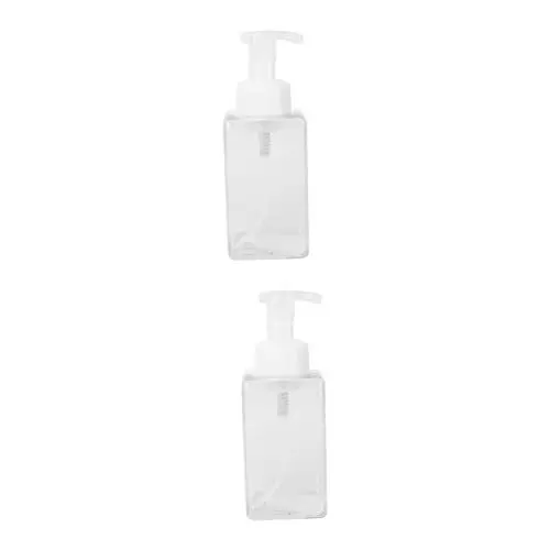 Produktbild: WOONEKY 2St Spender für flüssige Handseife Reise-Shampoo-Flasche Shampoo-Lotion-Flasche Leere Pumpe Foam soap Dispenser pumpflaschen flüssigseife Schaumseifenspender Leere Pumpflasche Weiß