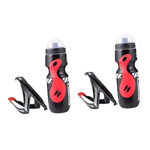 Produktbild: WOONEKY 2 Sätze Fahrrad Flaschenhalter Fahrrad Trinkflasche Fahrradflaschenhalter Mountainbike Flasche Sport Wasserkrug Fahrrad-flaschenhalterhalter Fahrrad Sportflasche Trinkhalter Black