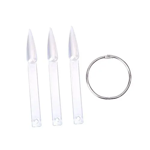 Produktbild: WOONEKY Display-board-set Für Künstliche Nägel 40-teilig Fächerförmige Nagel-display-sticks Nailart-display-set Übungsvorlagen Für Die Nagelgravur