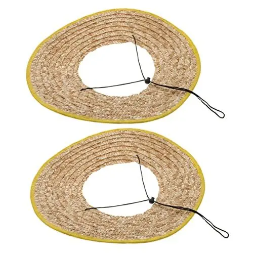Produktbild: WOONEKY 2 Stück Helmvorhang Schutzhelm Krempe Schutzhelm Krempenschutz Bauhelm Für Männer Bauhut Sonnenschutz Stroh Schutzhelm Sonnenschutz Helmvisier Für