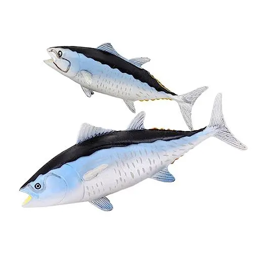 Produktbild: WOONEKY 2 Stück Realistische Fischfigurine Dekorative Simulationstier Skulpturen für Kognitive Lernspielzeuge und Partybedarf für Themen Dekoration