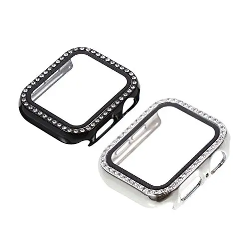 Produktbild: WOONEKY 2 Stück Diamantgehäuse Moderne Uhrenschutzhüllen Mit Kratzfester Pc-Abdeckung -fallende Smartwatch-Abdeckung Für 23