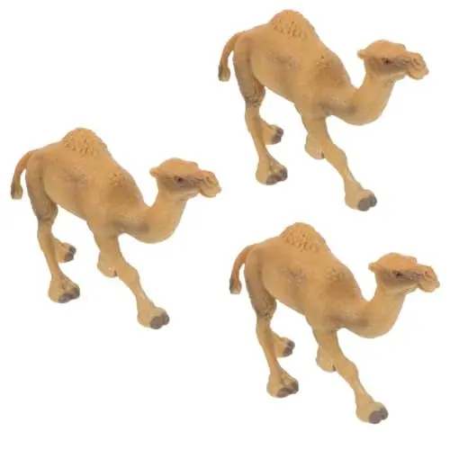 Produktbild: WOONEKY Kunststoff Kamel 3st Simulation Kamel Modell Spielzeug Camel Spielzeug Kamelstatue Stehende Kamelfiguren Cartoon-Kamel-Handwerk Kamel-Statue-Ornament Simulation Kamel-Ornament Plastik