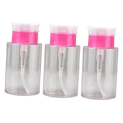 Produktbild: WOONEKY 150 ml leere Pumpspender Nagelreiniger-Flaschen-Set tragbare Flüssigkeitsflaschen für Make-up-Entferner Reinigungsflüssigkeitsbehälter