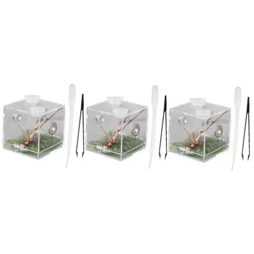 Produktbild: WOONEKY 3 Stücke Box Spinne Zucht Box Reptil Terrarium Tragbare Spinne Gehäuse