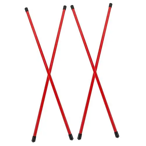 Produktbild: WOONEKY 4Stücke Golf Alignment Sticks Trainingshilfen zur Ausrichtung für Golf Präzise Puttingschulung und Schwungtraining Robuste und Langlebige Ausführung für Effektives Golftraining