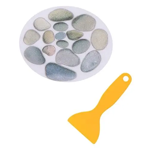 Produktbild: WOONEKY 4 Stück rutschfeste Wannenaufkleber badenwannen rutschmatte dusche antirutschmatte Aufkleber für Kinder groß wasserfeste Aufkleber Anti-Rutsch-Aufkleber für die Badewanne sprühen